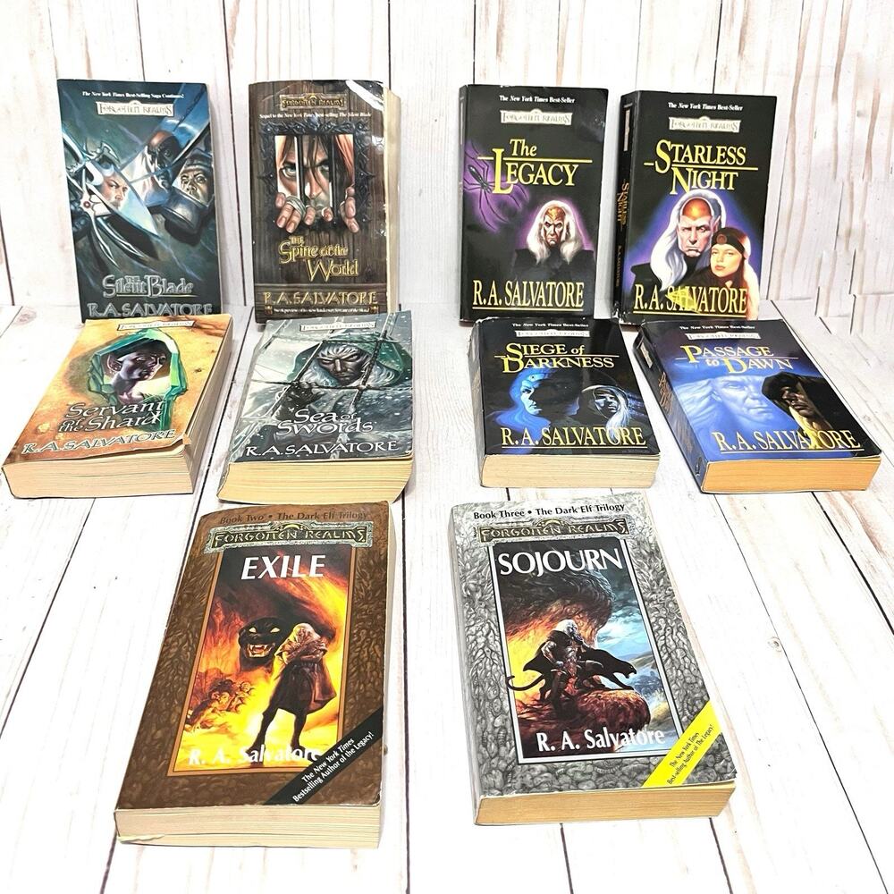 Forgotten Realms Dark Elf Legacy of the Drow Paths of Darkness PB 10 Book Lot!!